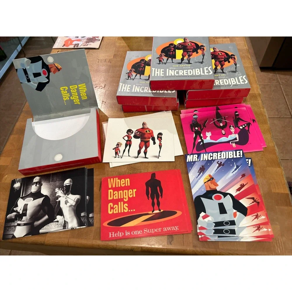 The Art‎ of THE INCREDIBLES - 20 Notecards & Envelopes Set - PIXAR Disney NIB